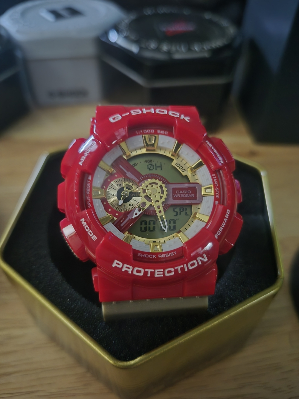 Casio G-Shock Red & Gold Sport Watch